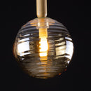 Pendente Eloa Madeira Ouro e Âmbar Globo Vidro ZR136-AB Starlux ST2603-Starlux-Starlumen