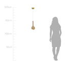 Pendente Eloa Madeira Ouro e Âmbar Globo Vidro ZR136-AB Starlux ST2603-Starlux-Starlumen