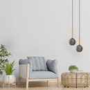 Pendente Eloa Madeira Preto Globo Vidro Smoky ZR136-SKY Starlux ST2603-Starlux-Starlumen