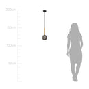 Pendente Eloa Madeira Preto Globo Vidro Smoky ZR136-SKY Starlux ST2603-Starlux-Starlumen