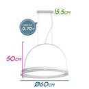 Pendente Emily Anel Branco LED Integrado 30w Ø60cm PL31198-WH ST1756-Starlux-Starlumen