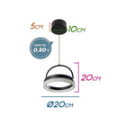 Pendente Emily Anel Led Integrado 12w Ø20cm PS31196-BK St1761-Starlux-Starlumen