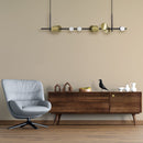 Pendente Estuzzi 55W Preto/ Dourado 3000k Orluce ST2736-Orluce-Starlumen