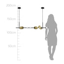 Pendente Estuzzi 55W Preto/ Dourado 3000k Orluce ST2736-Orluce-Starlumen