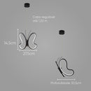 Pendente Farfalla Borboleta Preto LED 12W HL006BK Starlux ST2555-Starlux-Starlumen