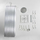 Pendente Fio Seda e Cristal Prata p/ 2x E27 HU2189S Bella ST356-Bella Iluminação-Starlumen