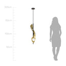 Pendente Floki Preto Ouro Fosco e Branco Globo Vertical para 3x G9 GH-003 Starlux ST2610-Starlux-Starlumen