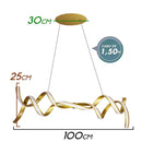 Pendente Fluire Dourado 45W Bella RE006 ST1434-Bella Iluminação-Starlumen