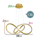 Pendente Fluire Dourado LED 30W Bella SB001 ST1568-Bella Iluminação-Starlumen