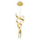 Pendente Fluire Dourado LED 30W Branco Quente RE005 Bella ST1431-Bella Iluminação-Starlumen