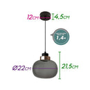 Pendente Fog Rose Gold Fume LED 10W 3000k Bella HC018 ST2438-Bella Iluminação-Starlumen