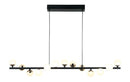 Pendente Fuxico Dourado e Preto e Branco (c)95cm (a)17cm 15x2w 3000k 2400lm - JU007 - Bella Iluminação-Bella Iluminação-Starlumen