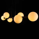 Pendente Grape Preto 6 Globos Brancos Starlux ZR085-WBK St2109-Starlux-Starlumen