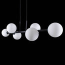 Pendente Grape Preto 6 Globos Brancos Starlux ZR085-WBK St2109-Starlux-Starlumen