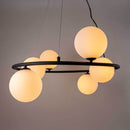 Pendente Grape Preto 6 Globos De Vidro Starlux ZR083-BK St2076-Starlux-Starlumen