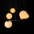 Pendente Grape Preto 6 Globos De Vidro Starlux ZR083-BK St2076-Starlux-Starlumen