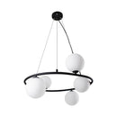 Pendente Grape Preto 6 Globos De Vidro Starlux ZR083-BK St2076-Starlux-Starlumen