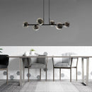 Pendente Grape Preto 6 Globos Smoky Starlux ZR085-SKY St2109-Starlux-Starlumen