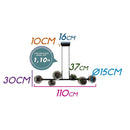 Pendente Grape Preto 6 Globos Smoky Starlux ZR085-SKY St2109-Starlux-Starlumen