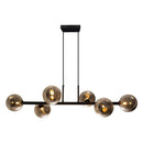 Pendente Grape Preto 6 Globos Smoky Starlux ZR085-SKY St2109-Starlux-Starlumen