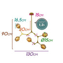 Pendente Ieda Cúpula de Vidro p/ 5x E27 IDL-011-AMG Starlux ST2408-Starlux-Starlumen