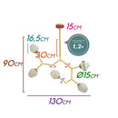 Pendente Ieda Cúpula de Vidro p/ 5x E27 IDL-011-WMG Starlux ST2408-Starlux-Starlumen