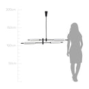 Pendente Isis Preto Fosco Hastes Móveis LED 32W ZR118-BK Starlux ST2675-Starlux-Starlumen