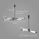 Pendente Isis Preto Fosco Hastes Móveis LED 32W ZR118-BK Starlux ST2675-Starlux-Starlumen