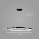 Pendente Loop Cromado e Branco 62cm LED 48W Hm009CR Bella ST2552-Bella Iluminação-Starlumen