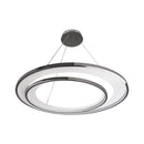 Pendente Loop Cromado e Branco 62cm LED 48W Hm009CR Bella ST2552-Bella Iluminação-Starlumen