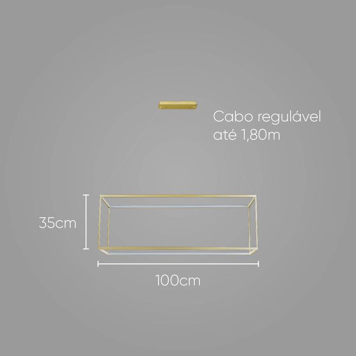 Pendente Lucca Ouro Fosco LED Branco Quente ZR100-WGD Starlux ST2623-Starlux-Starlumen