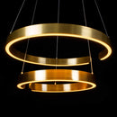 Pendente Lustre 2 Anéis Ring Arco Dourado LED 80W ST2123-Sindora-Starlumen