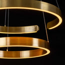 Pendente Lustre 2 Anéis Ring Arco Dourado LED 80W ST2123-Sindora-Starlumen