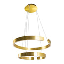 Pendente Lustre 2 Anéis Ring Arco Dourado LED 80W ST2123-Sindora-Starlumen