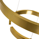 Pendente Lustre 2 Anéis Ring Arco Dourado LED 80W ST2123-Sindora-Starlumen