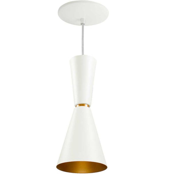 Pendente Lustre Moscou Branco 43cm Alumínio p/ Balcão, Mesa e Área Goumet 4053 ST936-Starlumen-