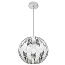 Pendente Lustre Oslo Em Acrilico 30cm 1E27 Cromado QPD1251-CR St562-Quality-Starlumen