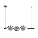 Pendente Malu Preto Fosco e Smoky 100 Cm Para 3x G9 ZR126 Starlux ST2616-Starlux-Starlumen