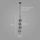 Pendente Malu Preto/Smoky 4 Globos Vidro para LED G9 ZR128-SKY Starlux St2596-Starlux-Starlumen