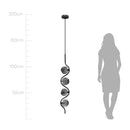 Pendente Malu Preto/Smoky 4 Globos Vidro para LED G9 ZR128-SKY Starlux St2596-Starlux-Starlumen