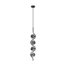 Pendente Malu Preto/Smoky 4 Globos Vidro para LED G9 ZR128-SKY Starlux St2596-Starlux-Starlumen