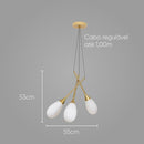 Pendente Mayla Ouro E Branco para 3x G9 LT005-WH Starlux ST2569-Starlux-Starlumen