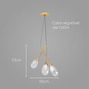 Pendente Mayla Ouro/incolor para 3x G9 LT005-CL Starlux ST2569-Starlux-Starlumen