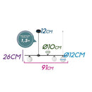 Pendente Mesh Preto 4 Globos Brancos Vidro Quality PD1328PT-BR St2110-Quality-Starlumen