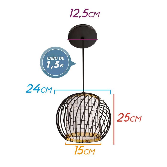 Pendente Metal Nico by Simone Oliveira  281p  St1421