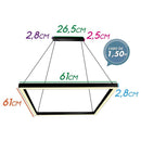 Pendente Moderno Fit LED Preto Quadrado Bivolt 25W 3000k 741LED3-PT ST1418-Newline-Starlumen