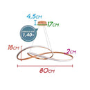 Pendente Moderno Orgon 80cm LED 58W PD1423CO ST1941-Quality-Starlumen