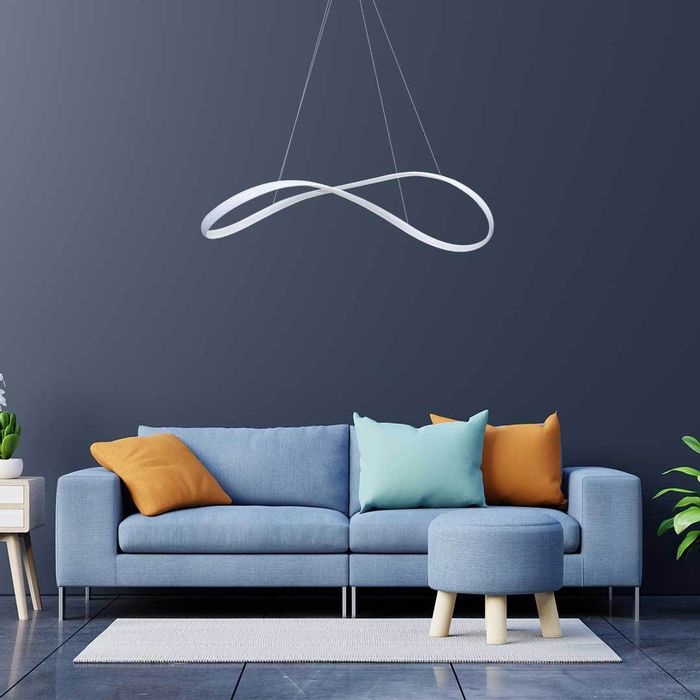 Pendente Moderno Zig Bella 52W Branco TP002 Bella ST1544-Bella Iluminação-Starlumen