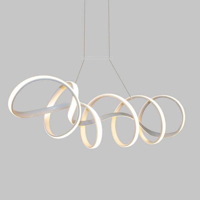 Pendente Moderno Zig Branco TP003 84cm 73W 3000k Bella ST1513-Bella Iluminação-Starlumen