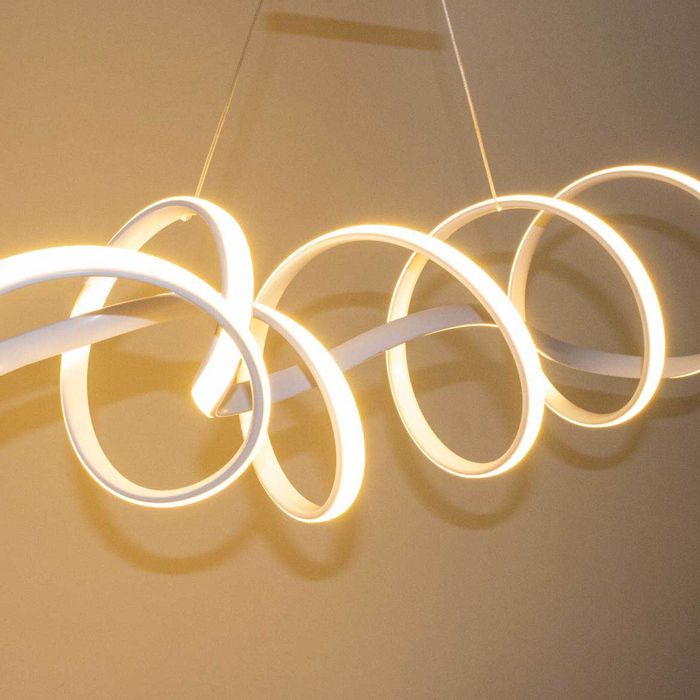 Pendente Moderno Zig Branco TP003 84cm 73W 3000k Bella ST1513-Bella Iluminação-Starlumen